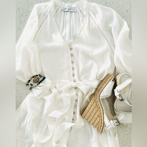 Petal & Pup Cream Long Sleeve Dress